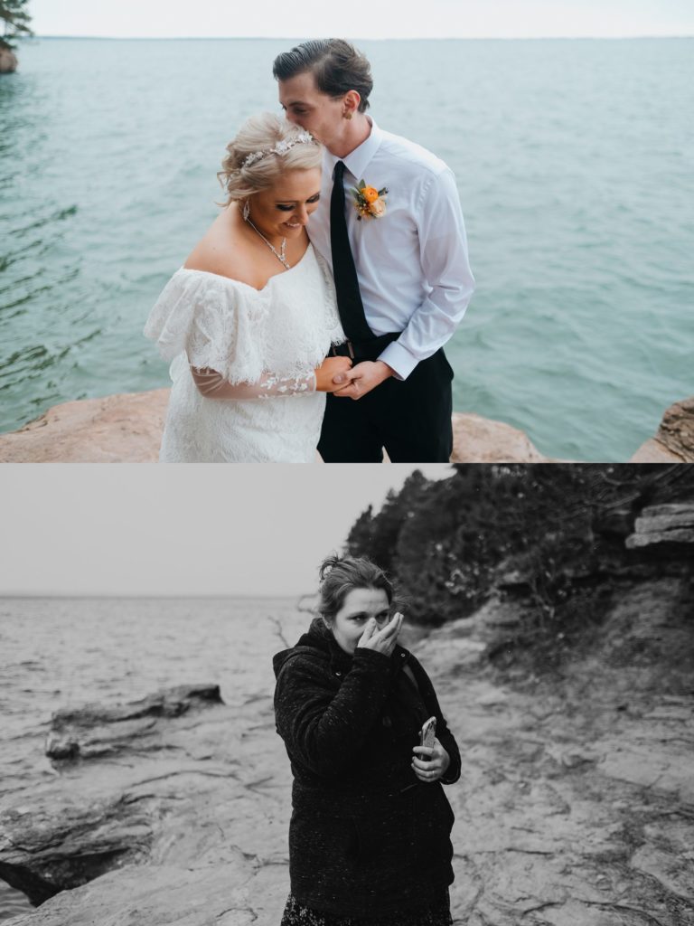 houghton falls elopement bayfield wi